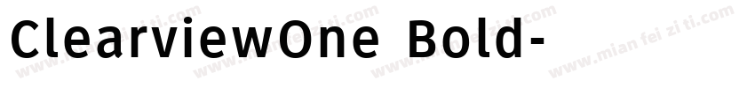 ClearviewOne Bold字体转换